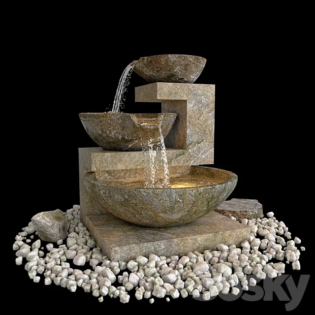 Fountain 01 3DS Max Model