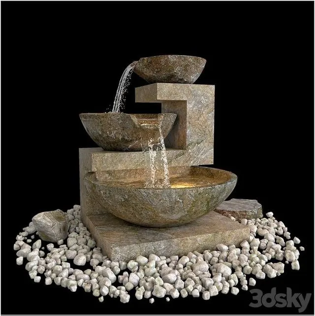 Fountain 01 3dsMax Model