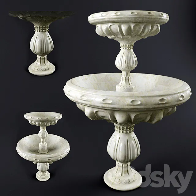 Fountain 2-tiered 3DSMax File