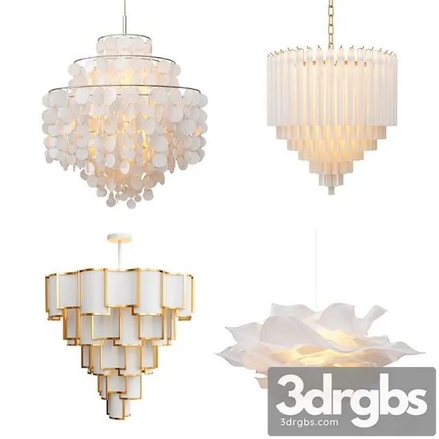 Four exclusive chandelier collection 3 3dsmax Download
