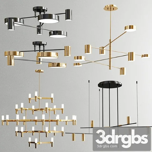 Four exclusive chandelier collection 35 3dsmax Download