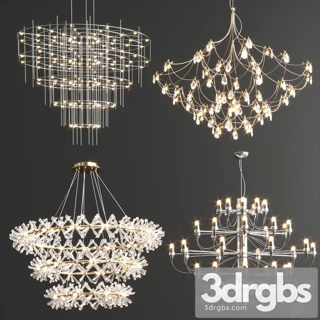 Four Exclusive Chandelier Collection 3dsmax Download