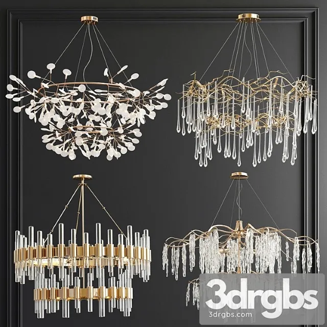 Four Exclusive Chandelier Collection 48 Double 3dsmax Download