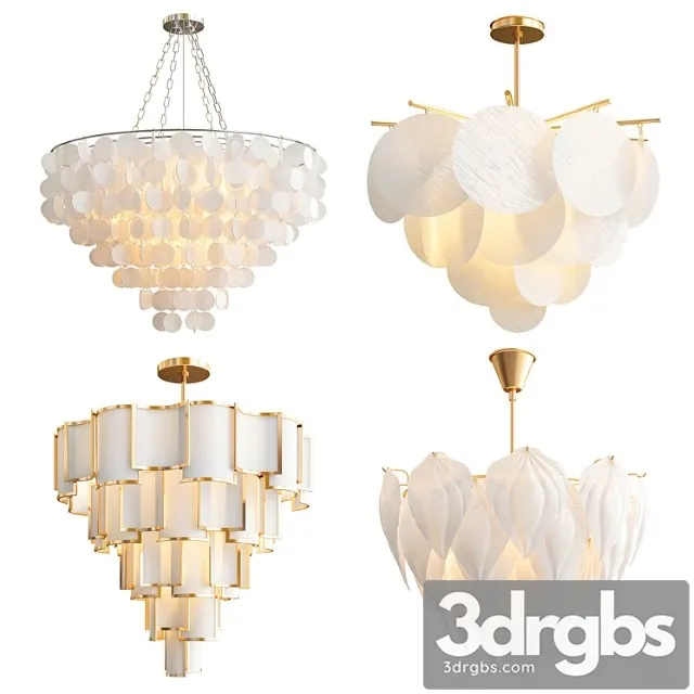 Four exclusive chandelier collection 70 3dsmax Download