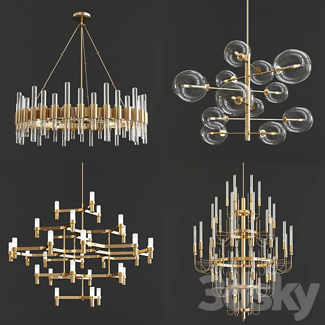 Four Exclusive Chandelier Collection_11 3DSMax File