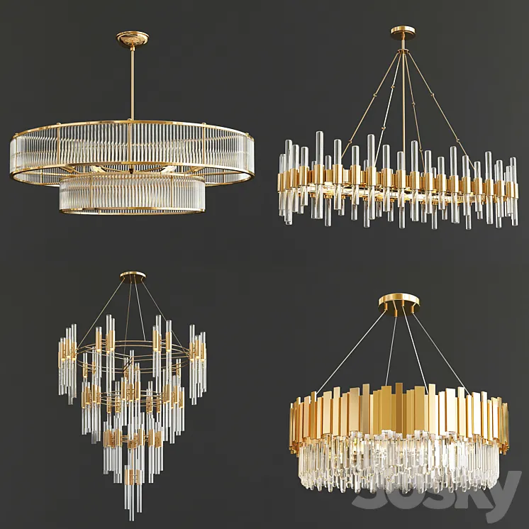 Four Exclusive Chandelier Collection_16 3DS Max