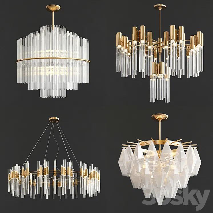 Four Exclusive Chandelier Collection_18 3DS Max