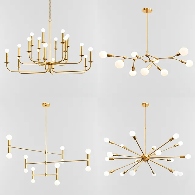 Four Exclusive Chandelier Collection_2 3DSMax File