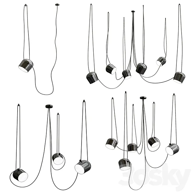 Four Exclusive Chandelier Collection_20 Flos Aim 3ds Max