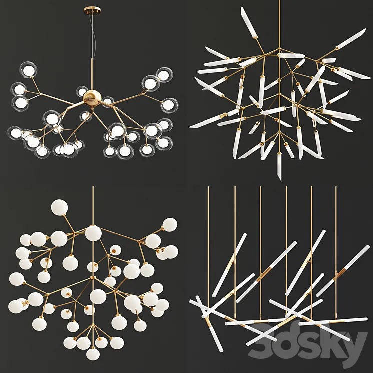 Four Exclusive Chandelier Collection_22 3DS Max