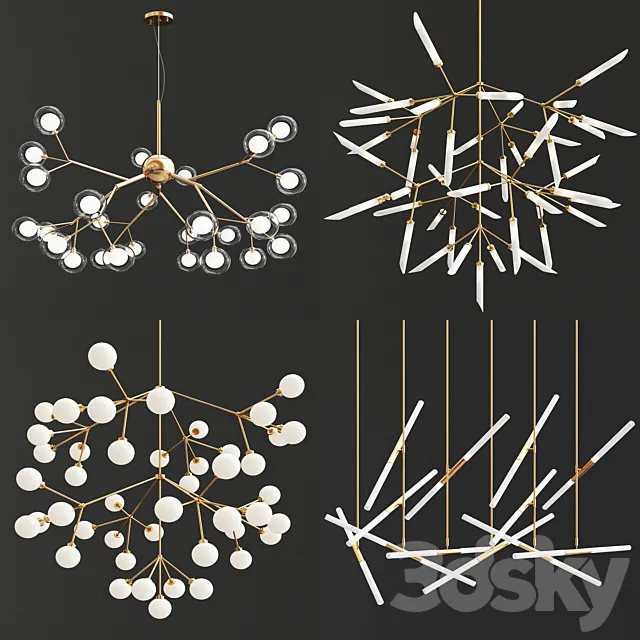 Four Exclusive Chandelier Collection_22 3DSMax File