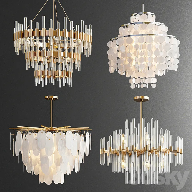 Four Exclusive Chandelier Collection_31 3DS Max Model