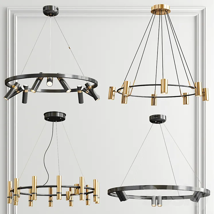 Four Exclusive Chandelier Collection_32 3DS Max