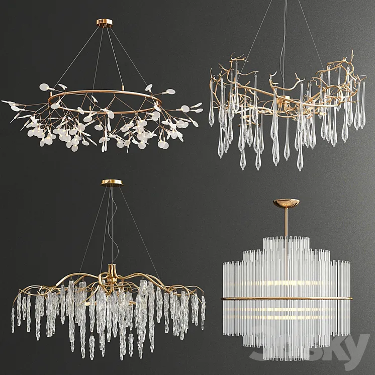 Four Exclusive Chandelier Collection_33 3DS Max