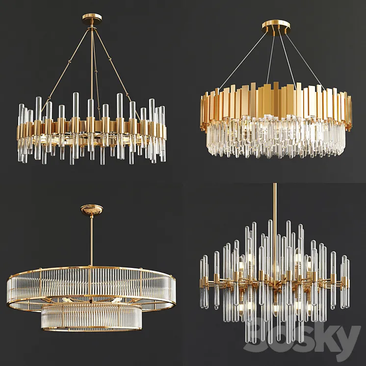 Four Exclusive Chandelier Collection_37 3DS Max
