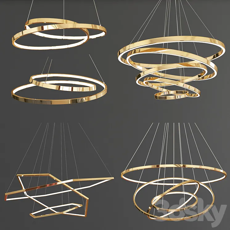 Four Exclusive Chandelier Collection_4 3DS Max