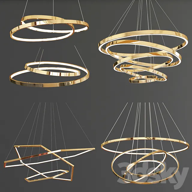 Four Exclusive Chandelier Collection_4 3DSMax File