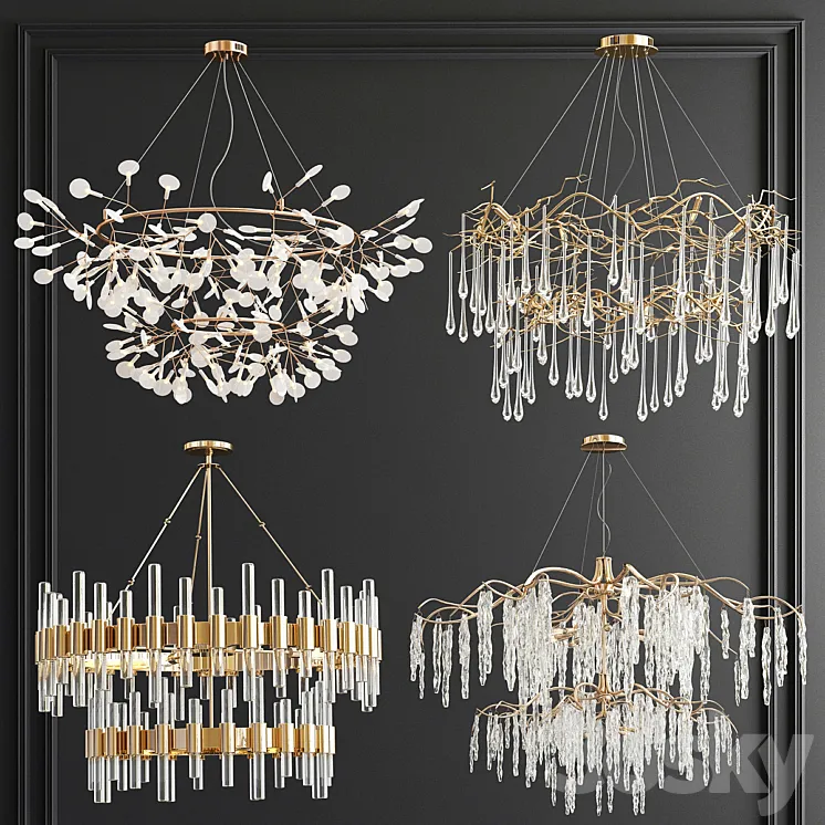 Four Exclusive Chandelier Collection_48 DOUBLE 3DS Max