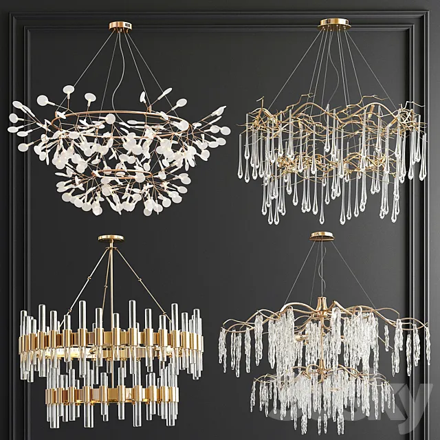 Four Exclusive Chandelier Collection_48 DOUBLE 3DSMax File