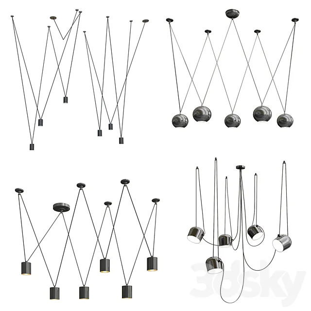 Four Exclusive Chandelier Collection_50 3DS Max Model