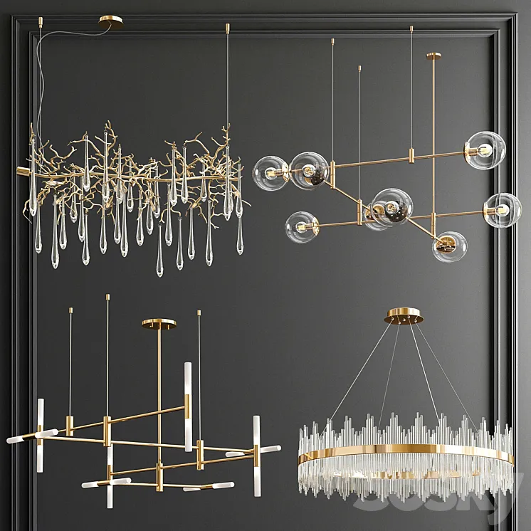 Four Exclusive Chandelier Collection_51 3DS Max