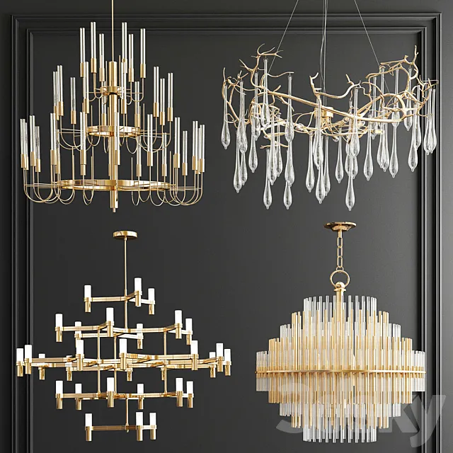 Four Exclusive Chandelier Collection_54 3DS Max Model