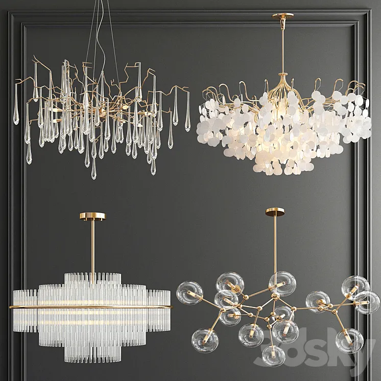 Four Exclusive Chandelier Collection_58 3DS Max