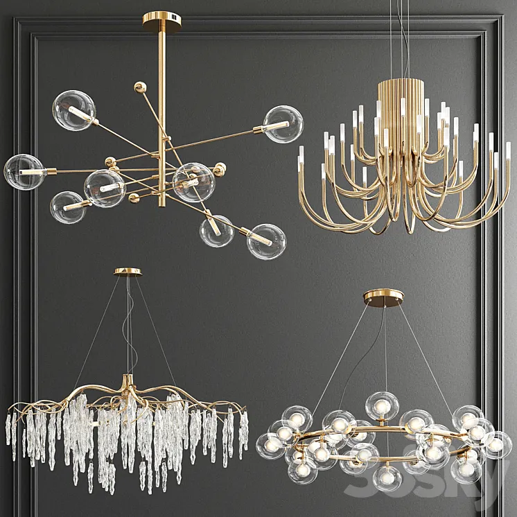 Four Exclusive Chandelier Collection_61 3DS Max