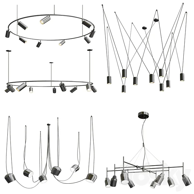 Four Exclusive Chandelier Collection_64 3ds Max