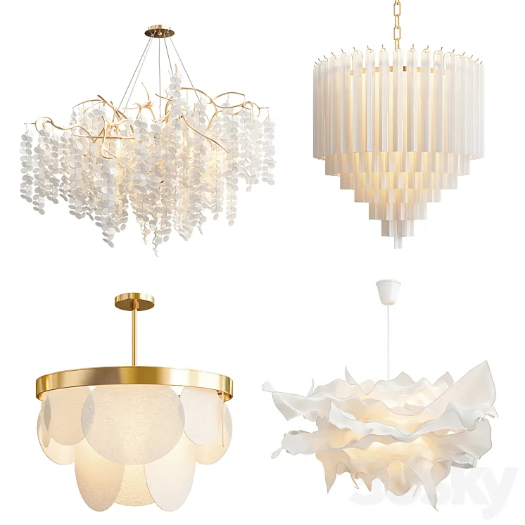 Four Exclusive Chandelier Collection_66 3DS Max