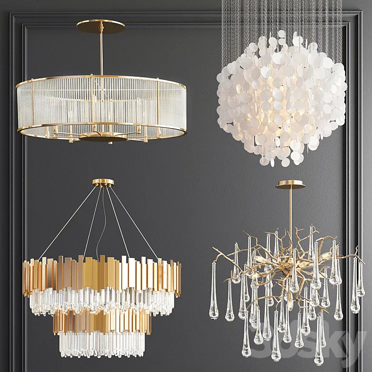 Four Exclusive Chandelier Collection_66 3DS Max