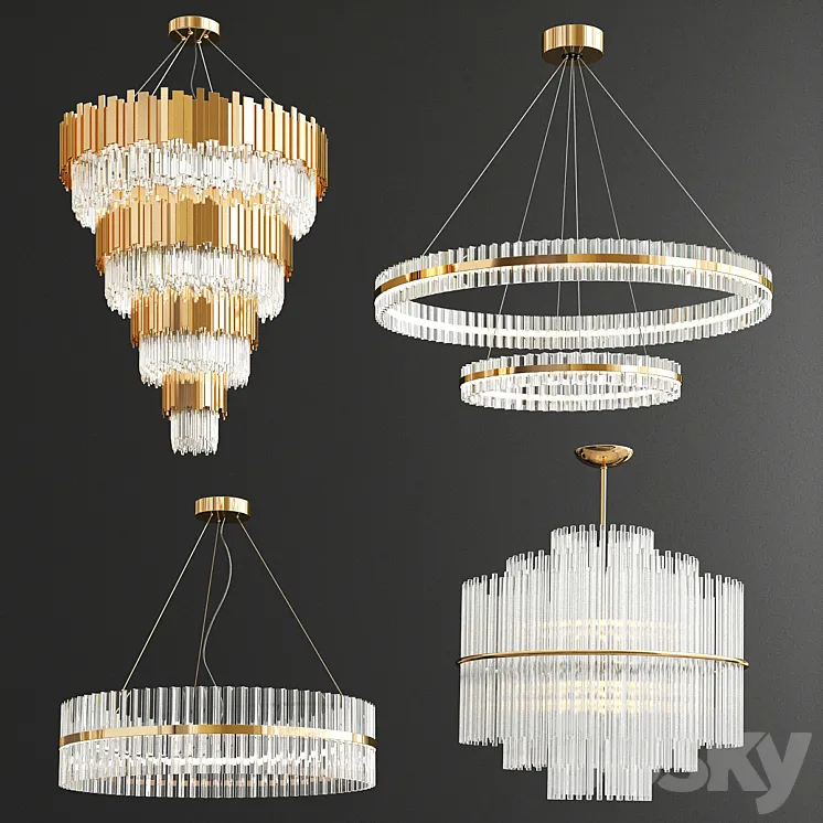Four Exclusive Chandelier Collection_76 3DS Max Model