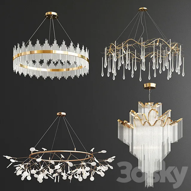 Four Exclusive Chandelier Collection_78 3ds Max