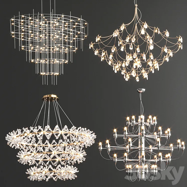 Four Exclusive Chandelier Collection_79 3DS Max