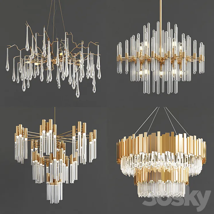 Four Exclusive Chandelier Collection_8 3DS Max