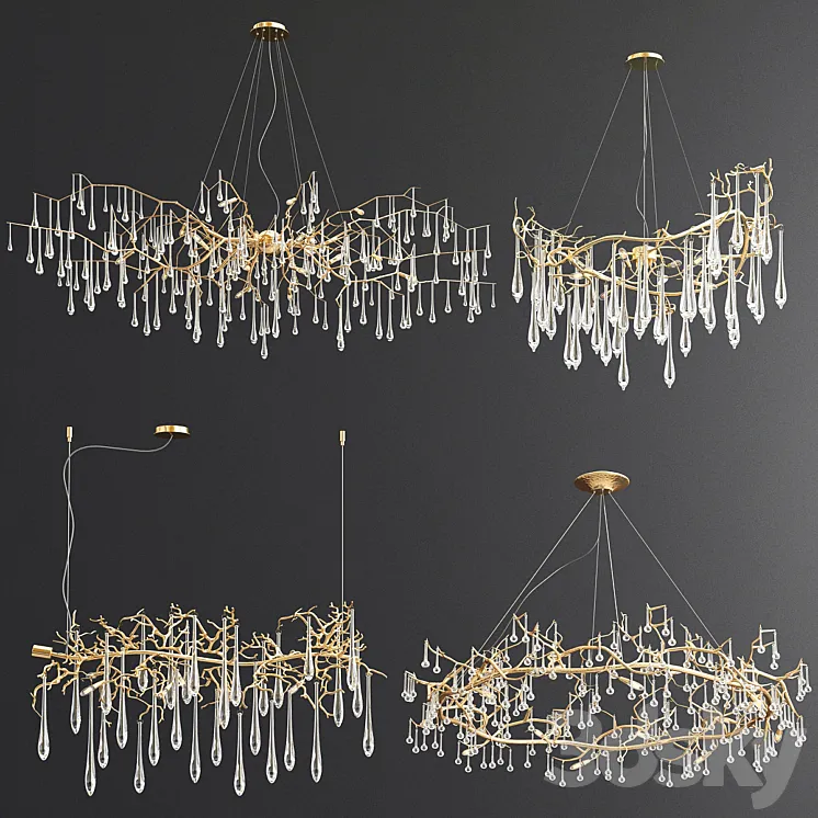 Four Exclusive Chandelier Collection_83 Serip 3DS Max