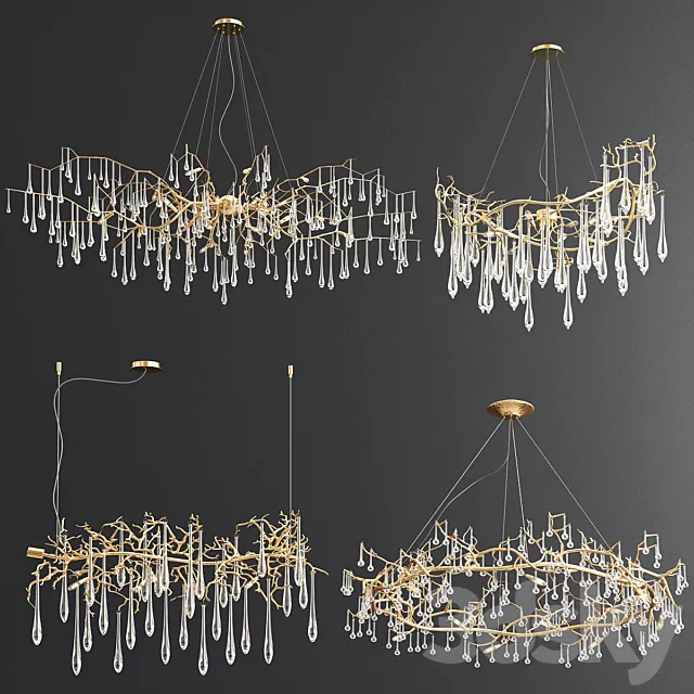 Four Exclusive Chandelier Collection_83 Serip 3DSMax File
