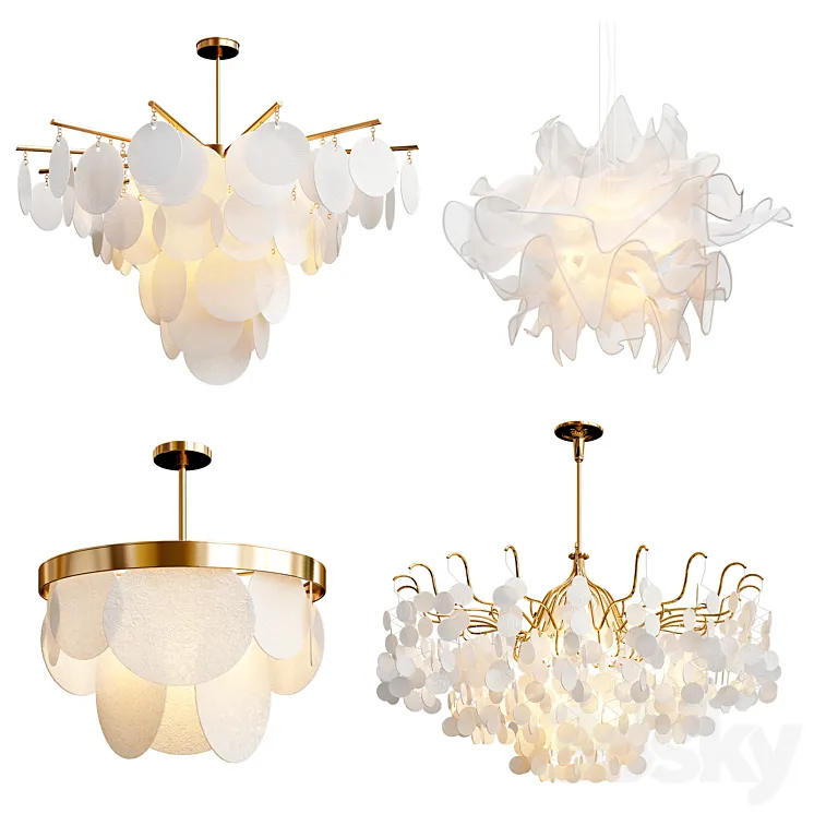 Four Exclusive Chandelier Collection_9 3DS Max