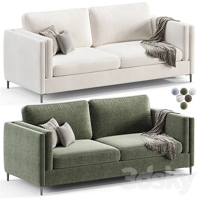 Four Hands Emery Sofa Thames Coal 3ds Max