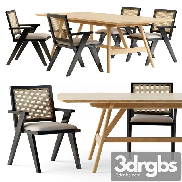 Four hands. flora dining chair. yara dining table