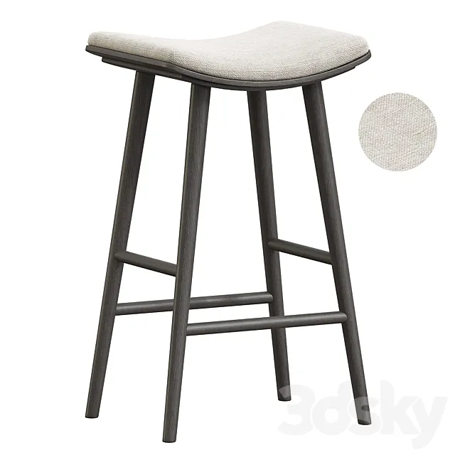 Four Hands Union Saddle Counter Stool 3dsMax Model