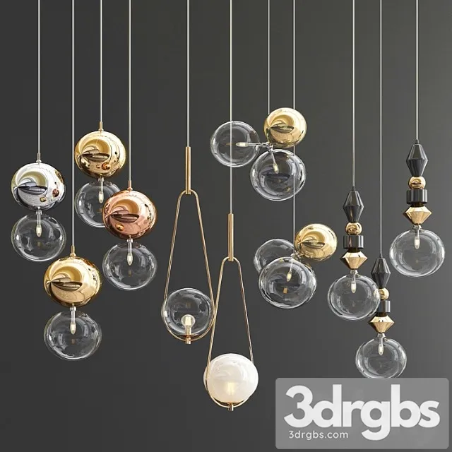 Four Hanging Lights 41 Exclusive Glass Ball 3dsmax Download