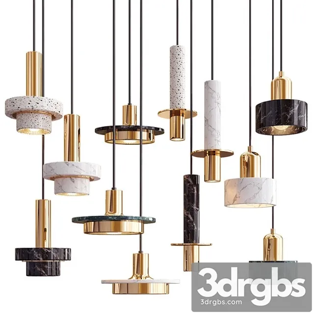 Four hanging lights 47 exclusive marble 3dsmax Download