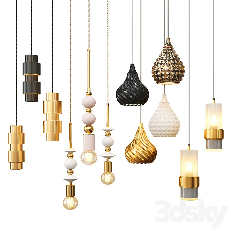 Four Hanging Lights_11 Exclusive 3DS Max