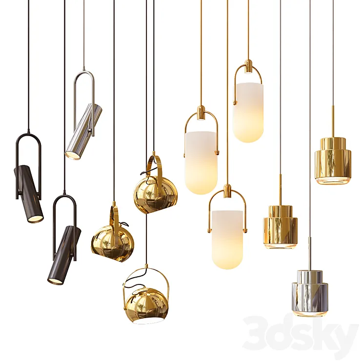 Four Hanging Lights_12 Exclusive 3DS Max