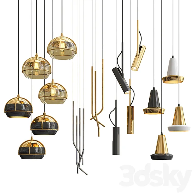 Four Hanging Lights_24 Exclusive 3DSMax File