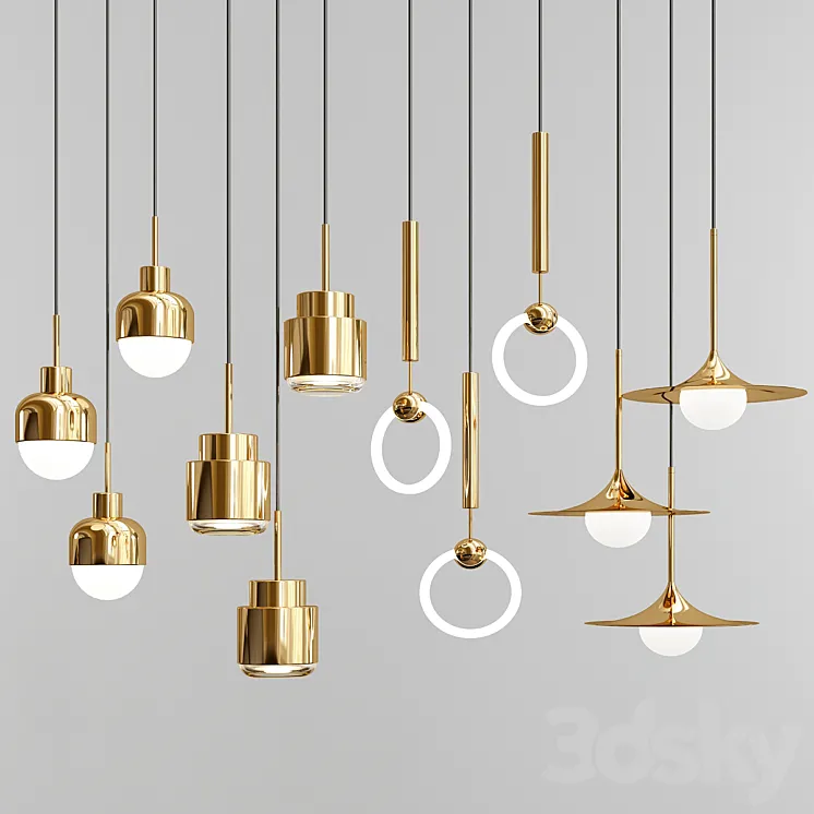 Four Hanging Lights_25 Exclusive 3DS Max