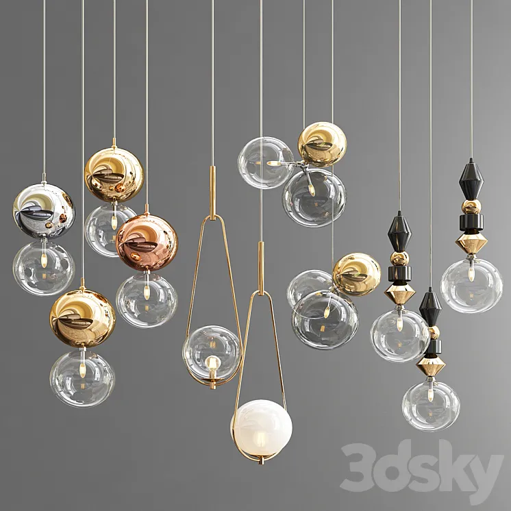Four Hanging Lights_26 Exclusive 3DS Max