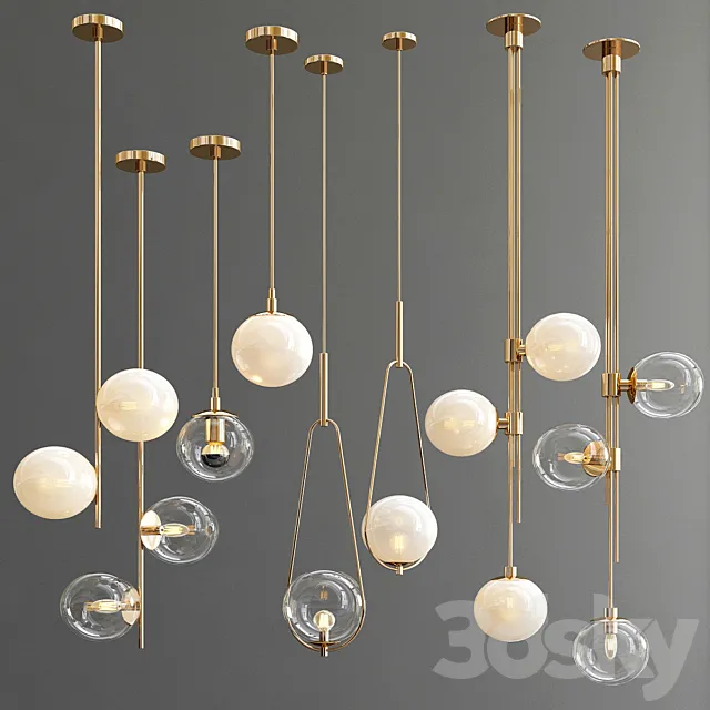 Four Hanging Lights_31 Exclusive 3DS Max Model