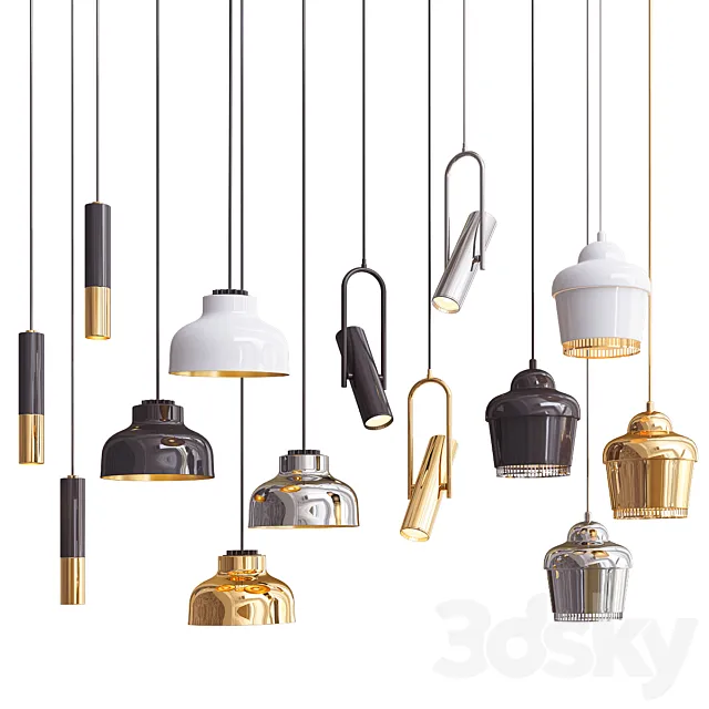 Four Hanging Lights_33 Mix 3DS Max Model